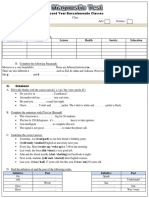 Diagnostic Test Second Year Bac