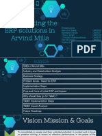 Implementing The ERP Solutions in Arvind Mills