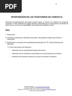 Intervencion en Los Trastornos de La Conducta