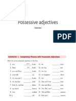 Possessive Adjectives Exercises