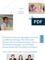 Formal Informal Debate