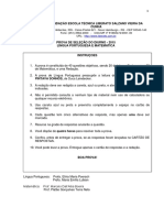 Prova de Seleção Diuno 2015 PDF