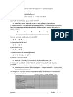 Cuestionario Hábitos de Higiene Oral y Dieta Cariogénica