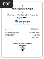 Customer Satisfaction Towards Bajaj Bikes: A Marketing Research Project