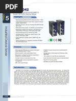 Industrial 4-Port RS232/422/485 To 2-Port 10/100TX Device Server