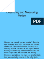 Describing and Measuring Motion