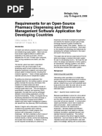 Requirements For An Open-Source Pharmacy Dispensing and Stores Management Software Application For Developing Countries