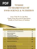 NT10102 Fundamentals of Food Science & Nutrition