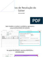 Relatórios de Resolução Do Solver