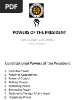 The Powers of The President