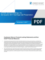 Zimmer Biomet 3rd Quarter Earnings Presentation Final