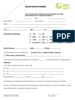 Goethe-Institut / Max Mueller Bhavan Mumbai Examination Form