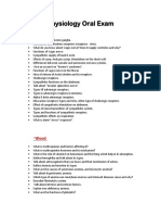 Physiology Oral Exam