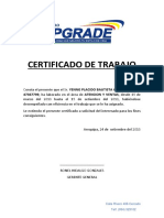 Certificado de Trabajos