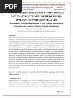 A Comparative Analysis of Continuous Gas Lift Valve Positioning Methods and Its Application With Ms Excel & Vba