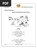 System Integration Smart Grid With Renewable Energy Mrs. N. v. Vader