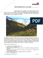 Mazar Hydroelectric Power Plant - Ecuador: Project Main Characteristics