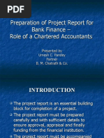 Preparation of Project Report For Bank Finance - Umesh Pandey