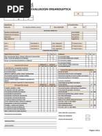 FORMATO de Evaluacion Organoleptica