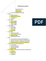 FMEA Objective Type Questions