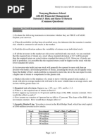 Nanyang Business School AB1201 Financial Management Tutorial 5: Risk and Rates of Return (Common Questions)