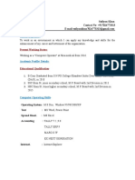 Resume Format 