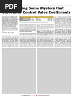 Control Valve Coefficients