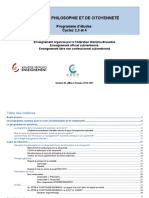 Cours de Philosophie Et de Citoyenneté - Programme D Études - Cycles 2, 3 Et 4 de L'enseignement (Ressource 13355)