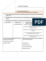 Lesson Plan Template About Head To Toe Story