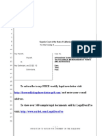 Sample Opposition To Motion For Judgment On The Pleadings For Plaintiff in California