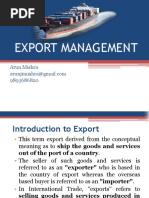 Export Management