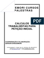 Apostila Cálculos Petição Inicial - DR Gerson Shiguemori