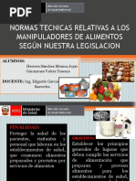 Normas Tecnicas Relativas A Los Manipuladores de Alimentos