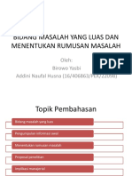 CHAPTER 3 Bidang Masalah Yang Luas Dan Rumusan Masalah