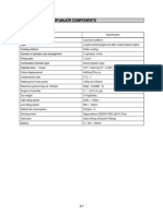 4 4. Specification For Major Components: Engine