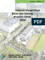 Direktori Industri Pengolahan Besar Dan Sedang Provinsi Jambi 2016