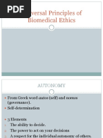 Universal Principles of Biomedical Ethics