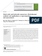 Metal Oxide and Hydroxide Nanoarrays, Hydrothermal Synthesis and Applications As Supercapacitors and Nanocatalysts