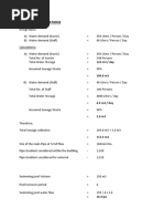 Drainage Calculations: 122 m3 / Day