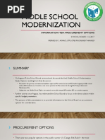 Middle School Modernization Procurement Options