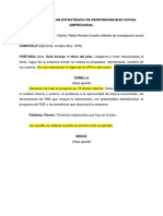 Esquema Del Plan Estratégico de Responsabilidad Social Empresarial