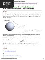 Heat Conduction From A Sphere To A Stagnant Fluid