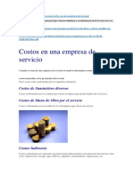 Costos de Servicios