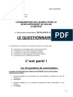 Questionnaire Espoir Vs Excellence