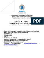 Guía de Curso Filosofía Del Lenguaje LAR 2-2017