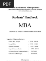 Students' Handbook: MM Institute of Management