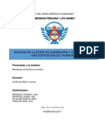 Analisis de La Albañileria y Acabados de La Edificacion en Una Vivienda