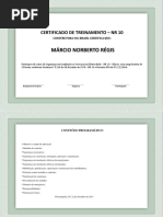 Certificado de Treinamento - NR 10