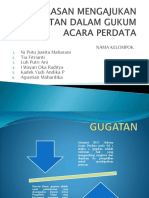 Alasan Mengajukan Gugatan Dalam Gukum Acara Perdata