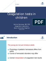 Coagulation Tests in Children PDF